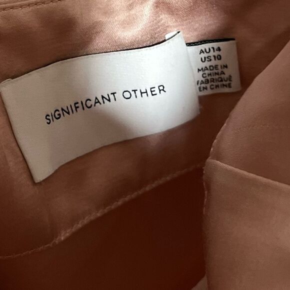 Significant Other T Back Satin Midi Dress - Picture 2 of 9